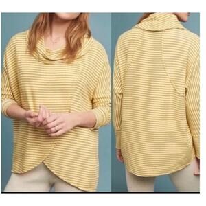 Anthropologie Sweater women's Small Saturday Sunday Oversized Pullover Yellow
